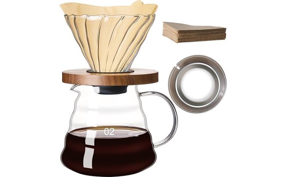 20 ounce glass coffee set