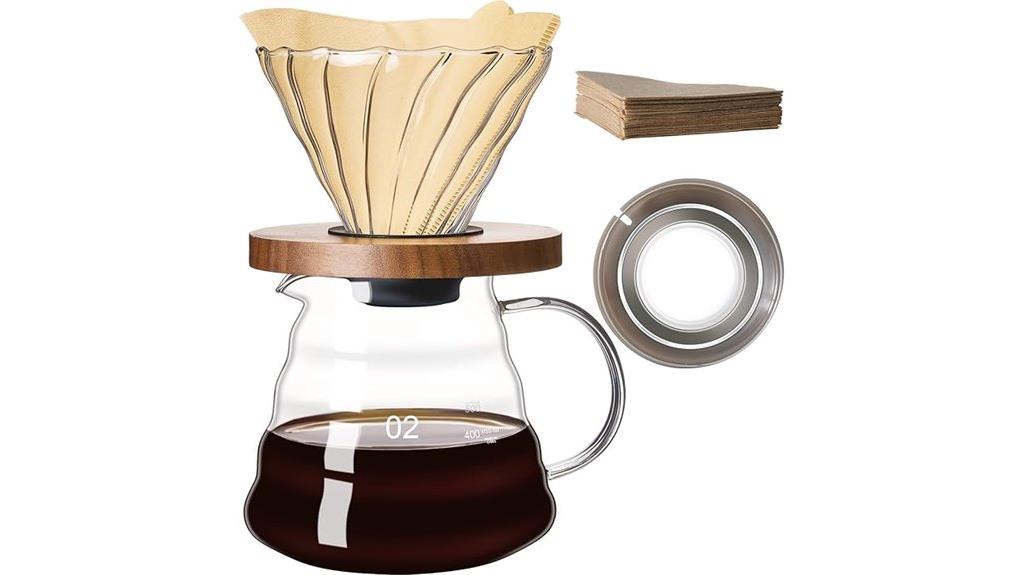 20 ounce glass coffee set