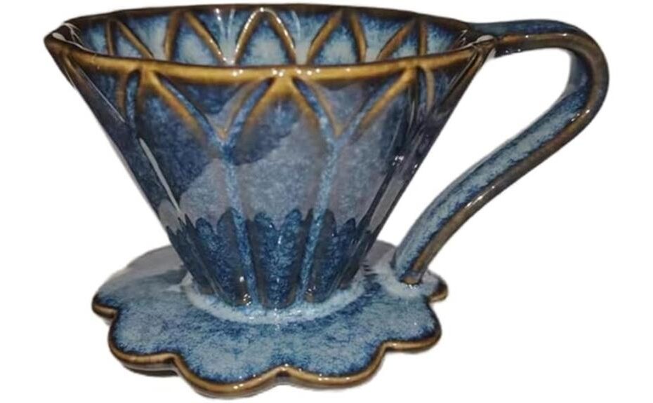 blue pour over coffee