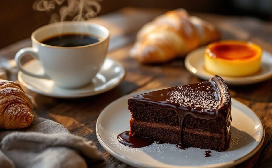 coffee complementing sweet treats