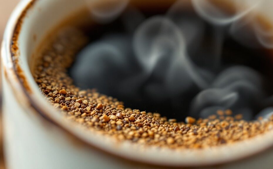 coffee grounds not filtered