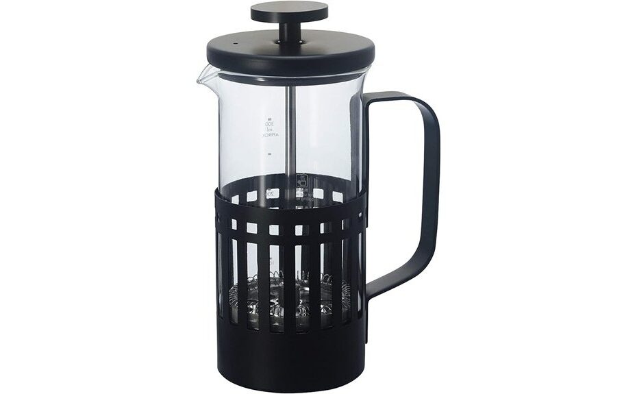 compact black coffee press
