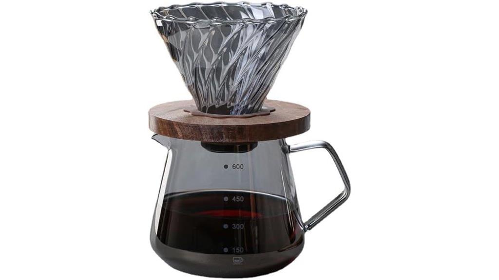 compact glass coffee brewer