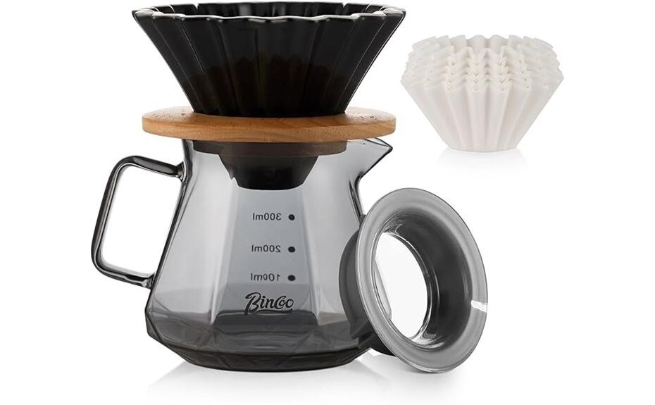 compact pour over coffee maker