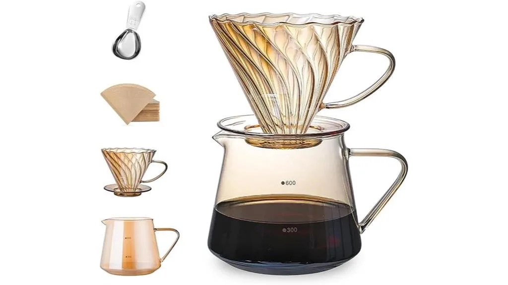 compact pour over coffee set