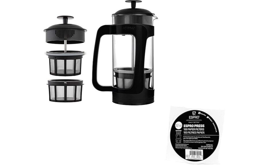 double filtered french press