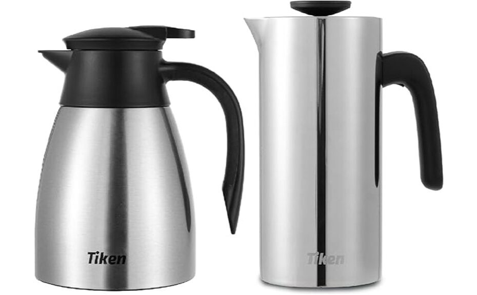 large stainless steel carafe