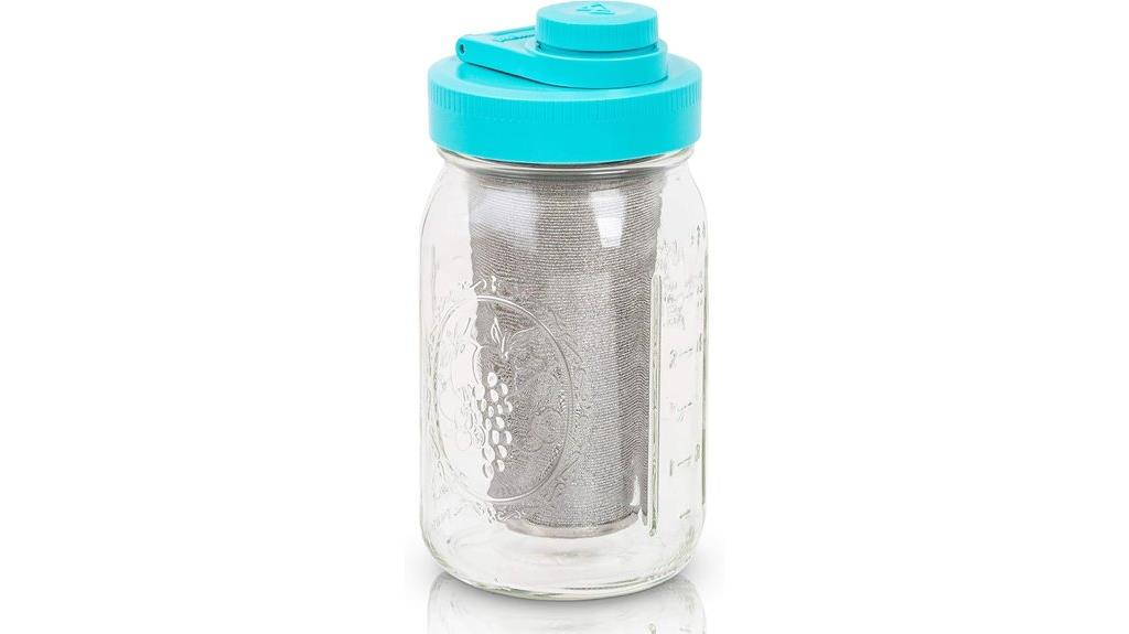 mason jar coffee brewing