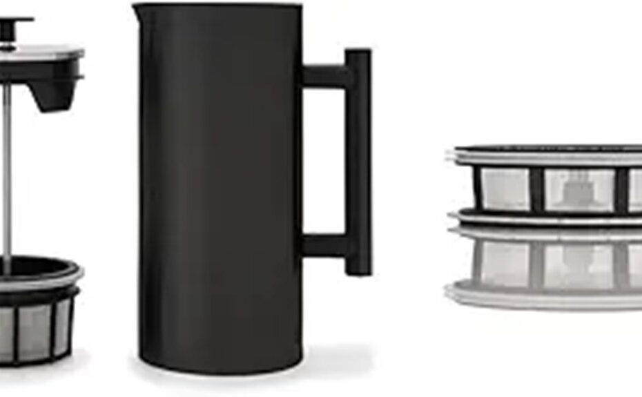 matte black french press