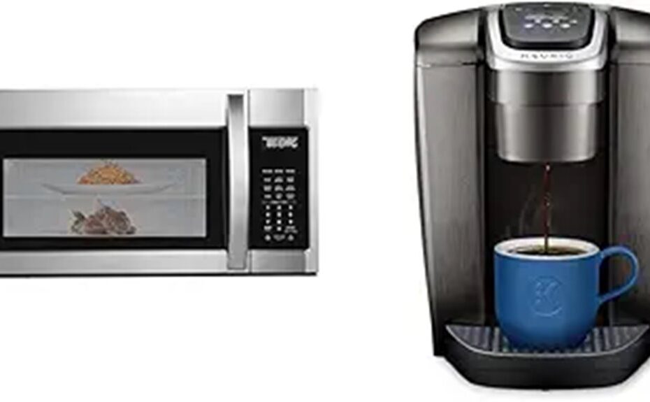 microwave and coffee maker
