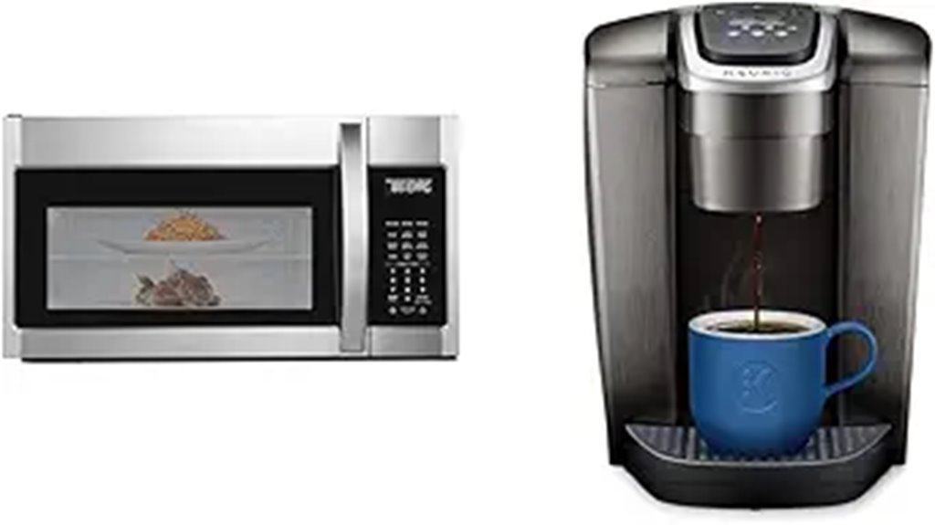microwave and coffee maker
