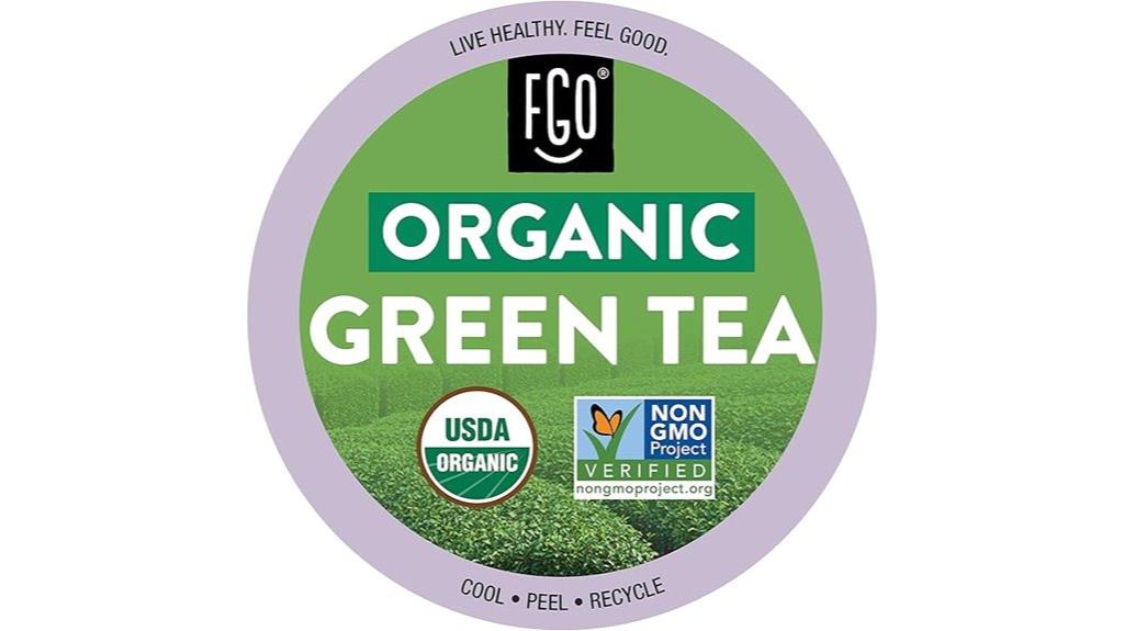 organic green tea pods