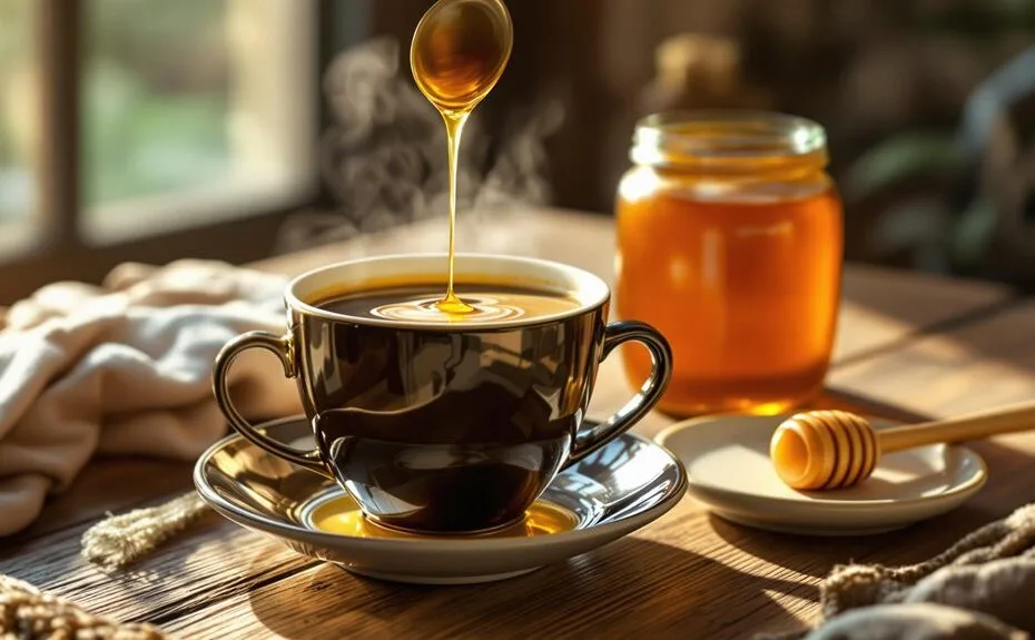 prepare honey infused coffee