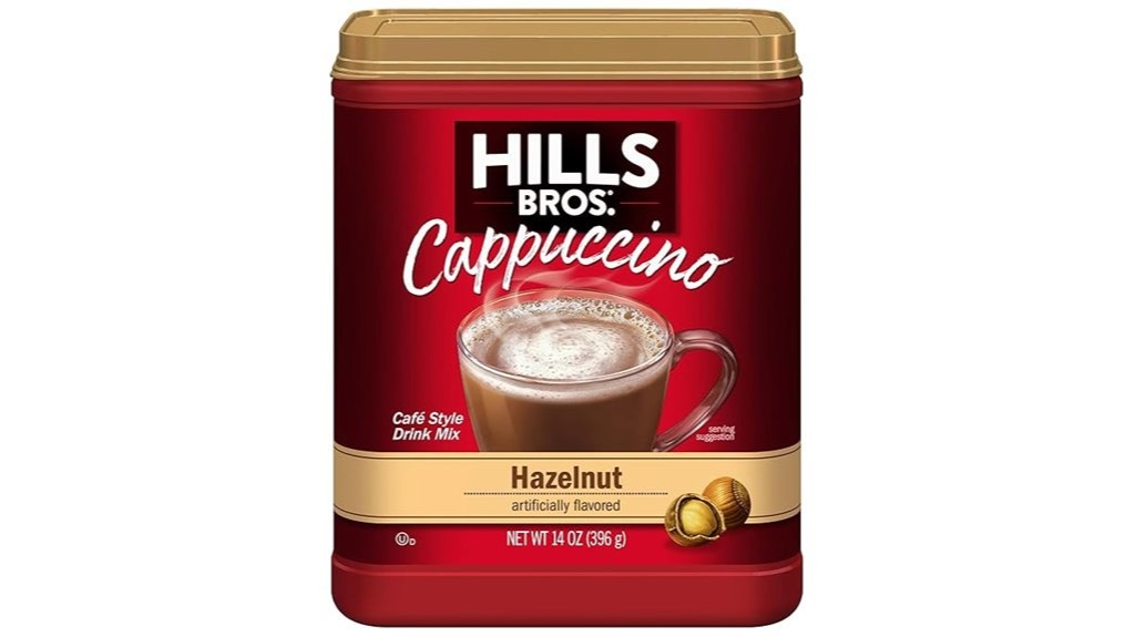 rich hazelnut cappuccino flavor