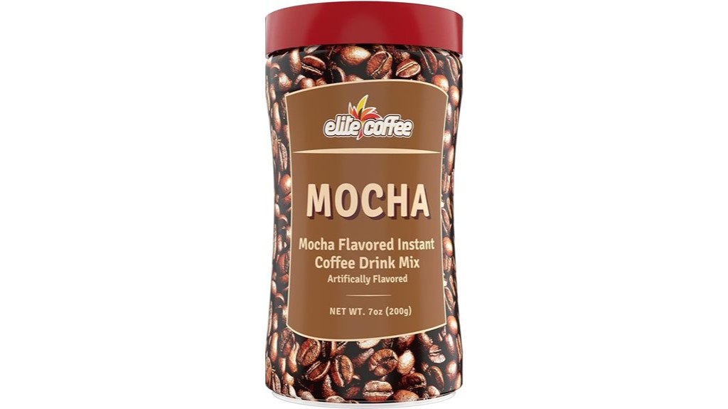 rich mocha coffee flavor