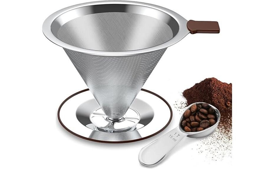 stainless steel coffee brewing