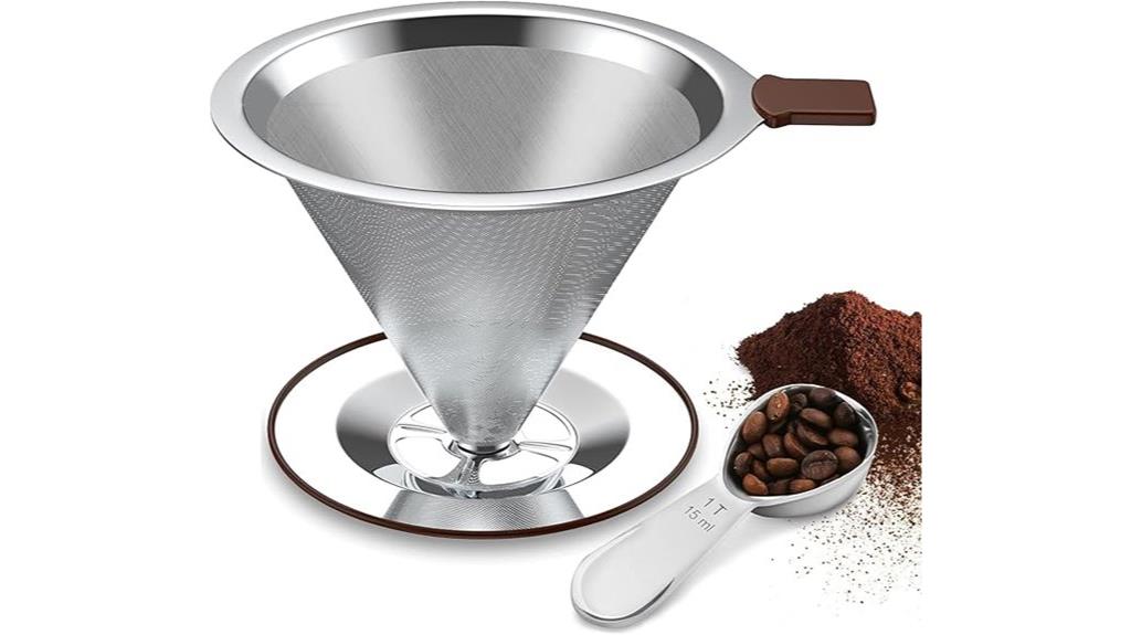 stainless steel coffee brewing