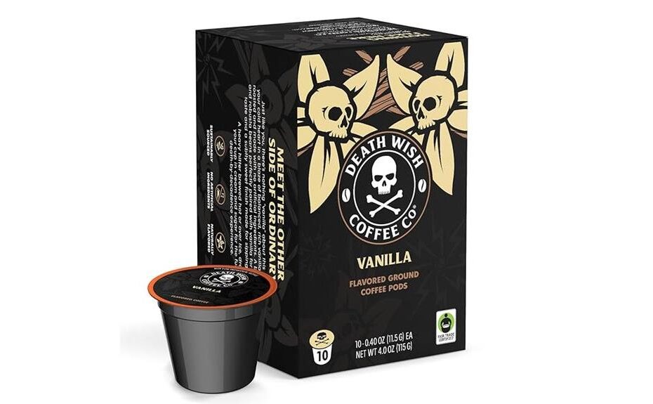 strong vanilla coffee pods