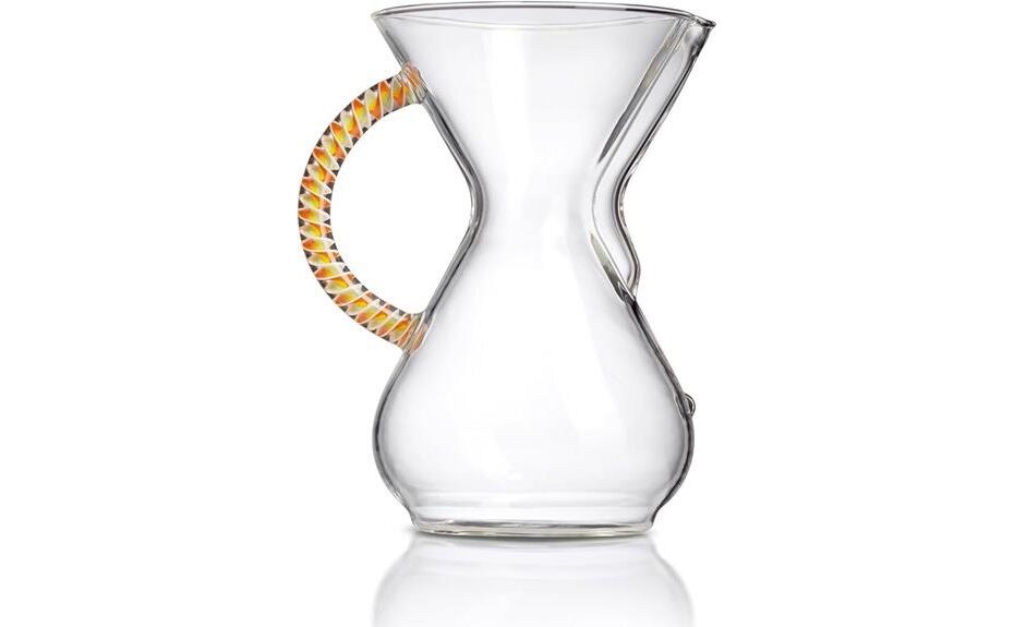 twisted glass handle design